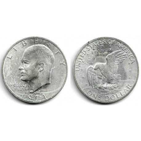 (203a) Estados Unidos de América. 1971(S). 1 Dollar (EBC) (Plata) Manchas
