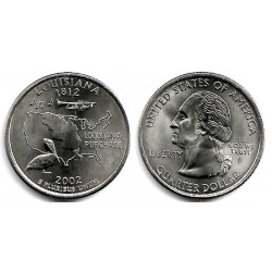 (333) Estados Unidos de América. 2002(D). Quarter Dollar (SC) Louisiana