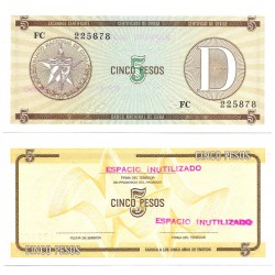 (FX29) Cuba. Sin Fecha. 5 Pesos (SC)