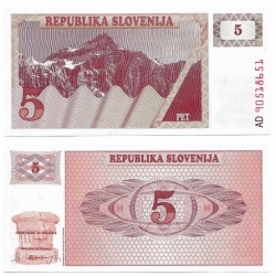 (3) Eslovenia. 1990. 5 Tolarjev (SC)