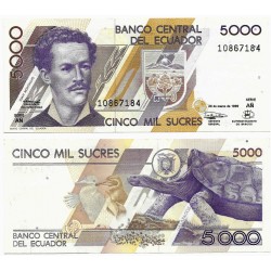 (128c) Ecuador. 1999. 5000 Sucres (MBC+)