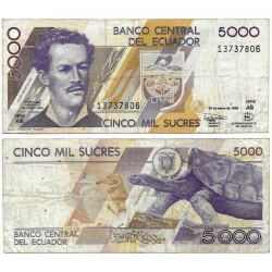 (128c) Ecuador. 1999. 5000 Sucres (BC)