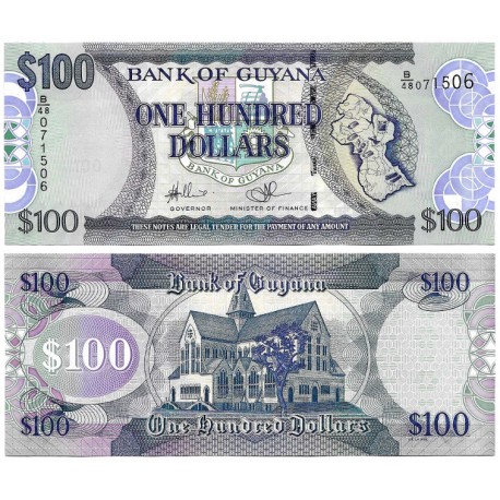 (36b) Guyana. 2012. 100 Dollars (SC)