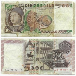 (105b) Italia. 1982. 5000 Lira (BC) Manchas