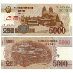 (67) Corea del Norte. 2013. 5000 Won (SC) SPECIMEN