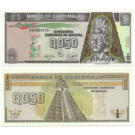 (72a) Guatemala. 1989. 50 Centavos de Quetzal (SC)