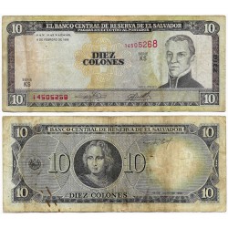 (144) El Salvador. 1996. 10 Colones (BC) Manchas