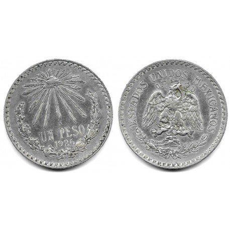 (455) Estados Unidos Mexicanos. 1926. 1 Peso (MBC) (Plata)