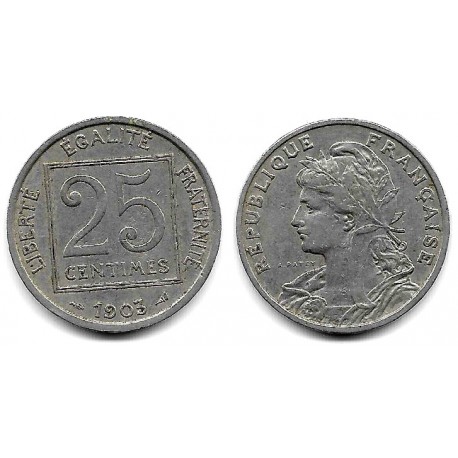 (855) Francia. 1903. 25 Centimes (MBC)
