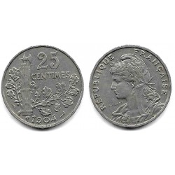 (856) Francia. 1904. 25 Centimes (MBC)
