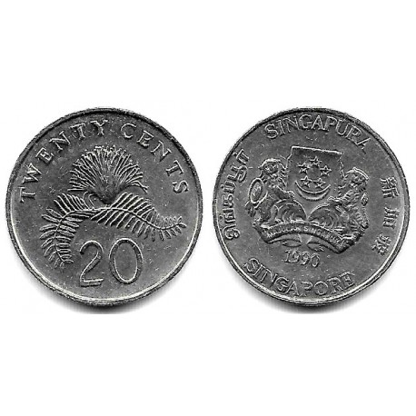 (52) Singapur. 1990. 20 Cents (EBC)