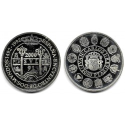 España. 1992. 2000 Pesetas (EBC+) (Plata)
