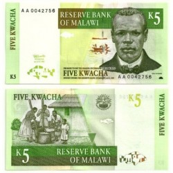 (36) Malaui. 1997. 5 Kwacha (SC)