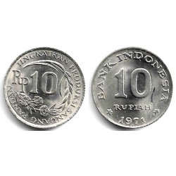 (33) Indonesia. 1971. 10 Rupiah (SC-)