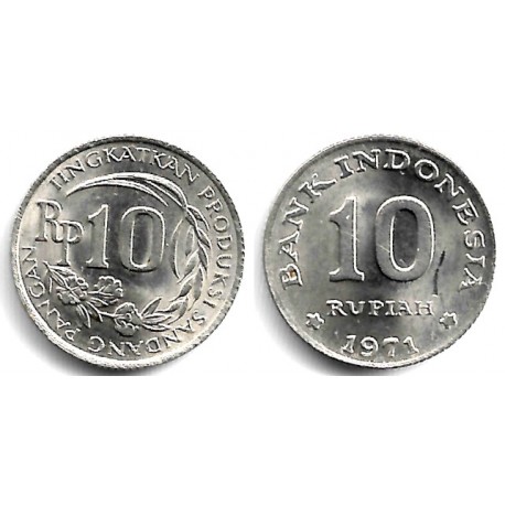 (33) Indonesia. 1971. 10 Rupiah (SC-)