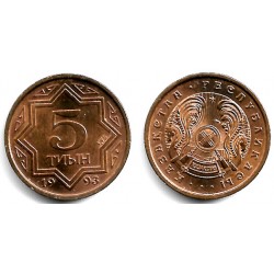 (2a) Kazajstán. 1993. 5 Tenge (SC)