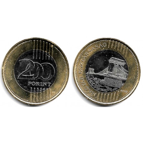 (826) Hungría. 2009. 200 Forint (EBC+)