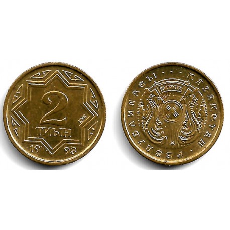 (1) Kazajstán. 1993. 2 Tenge (SC)