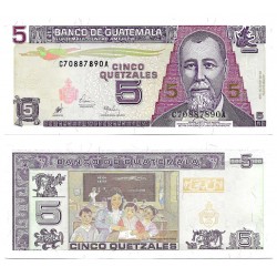 (100) Guatemala. 1998. 5 Quetzales (SC)