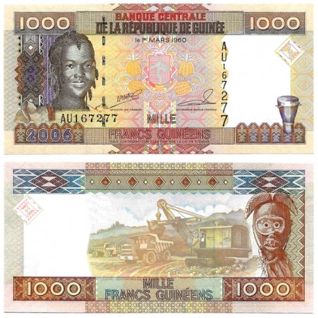 (40) Guinea. 2006. 1000 Francs (SC)