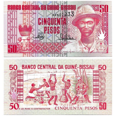 (10) Guinea-Bissau. 1990. 50 Pesos (SC)