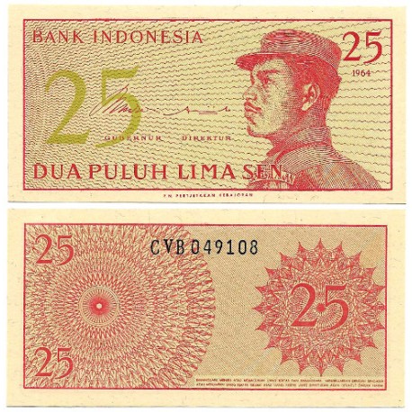 (93) Indonesia. 1964. 25 Sen (SC)