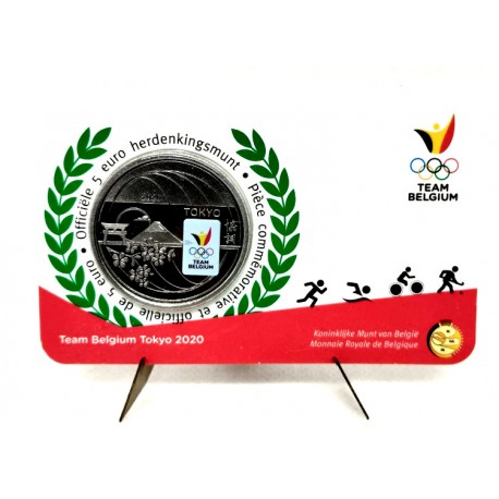 Bélgica. 2020. 5 Euro (SC) Equipo Olímpico Belga