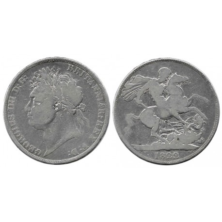 (680.2) Gran Bretaña. 1822. 1 Crown (BC/BC-) (Plata)