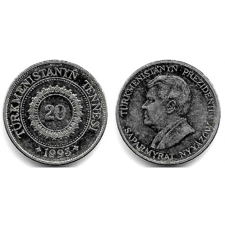 (4) Turkmenistán. 1993. 20 Tenge (SC-)