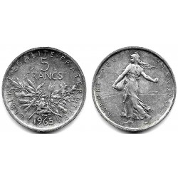 (926) Francia. 1965. 5 Francs (EBC) (Plata)