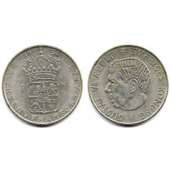 (826) Suecia. 1954. 1 Krona (MBC) (Plata)