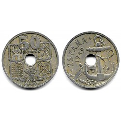 Estado Español. 1949*(19-51). 50 Céntimos (MBC) Flechas Invertidas