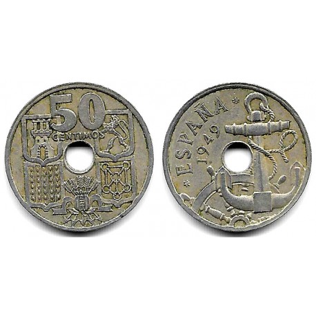 Estado Español. 1949*(19-51). 50 Céntimos (MBC) Flechas Invertidas