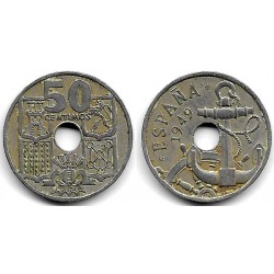 Estado Español. 1949*(19-51). 50 Céntimos (MBC) Flechas Invertidas