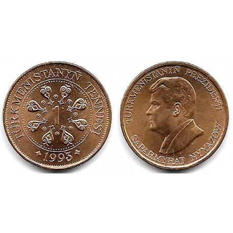 (1) Turkmenistán. 1993. 1 Tenge (EBC)