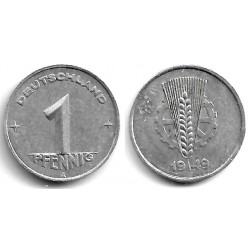 (1) Alemania Democrática. 1949(A). 1 Pfennig (BC+)