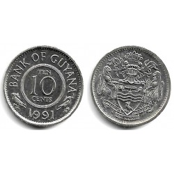 (33) Guyana. 1991. 10 Cents (EBC)