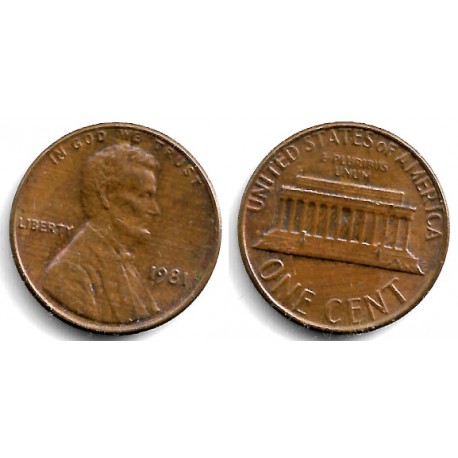 (201) Estados Unidos de América. 1981. 1 Cent (MBC)