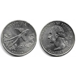 (421) Estados Unidos de América. 2008(P). Quarter Dollar (SC) Oklahoma