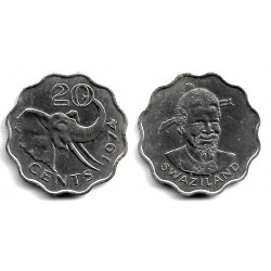 (11) Suazilandia. 1974. 20 Cents (EBC)