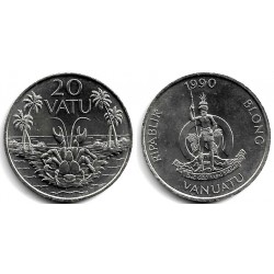 (7) Vanuatu. 1990. 20 Vatu (EBC+)