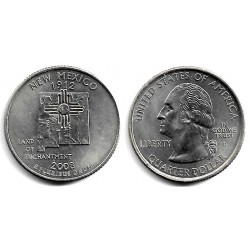 (422) Estados Unidos de América. 2008(D). Quarter Dollar (SC) New Mexico