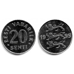 (23a) Estonia. 1999. 20 Senti (SC)