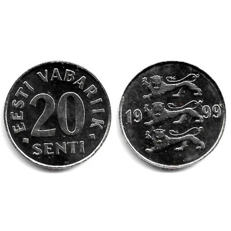 (23a) Estonia. 1999. 20 Senti (SC)