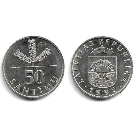 (13) Letonia. 1992. 50 Santimu (MBC)