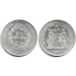 (941.1) Francia. 1975. 50 Francs (EBC+) (Plata)