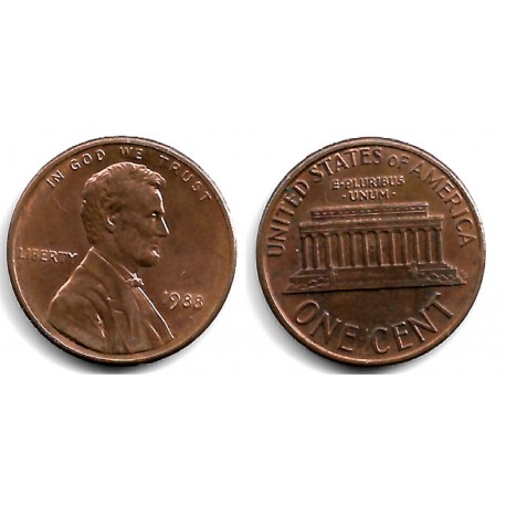 (201) Estados Unidos de América. 1988. 1 Cent (MBC)