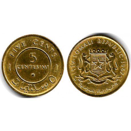 (6) Somalia. 1967. 5 Centesimi (MBC+)