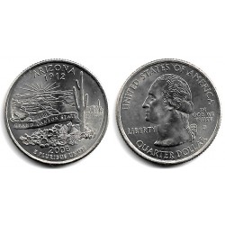 (423) Estados Unidos de América. 2008(P). Quarter Dollar (SC) Arizona