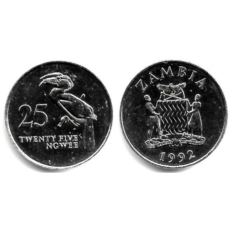 (29) Zambia. 1992. 25 Ngwee (SC)